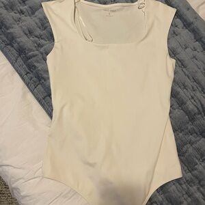Nine West Ivory Sleeveless Bodysuit